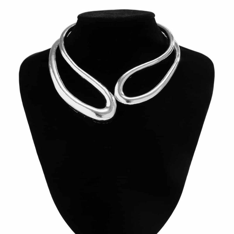 Heavy Metal Open Torques Choker Necklace for Women - image 5
