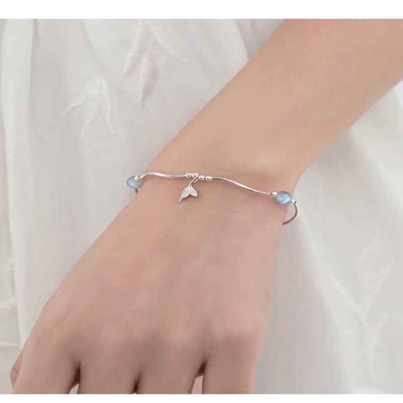 Moonstone Mermaid Tail Bracelet for Women