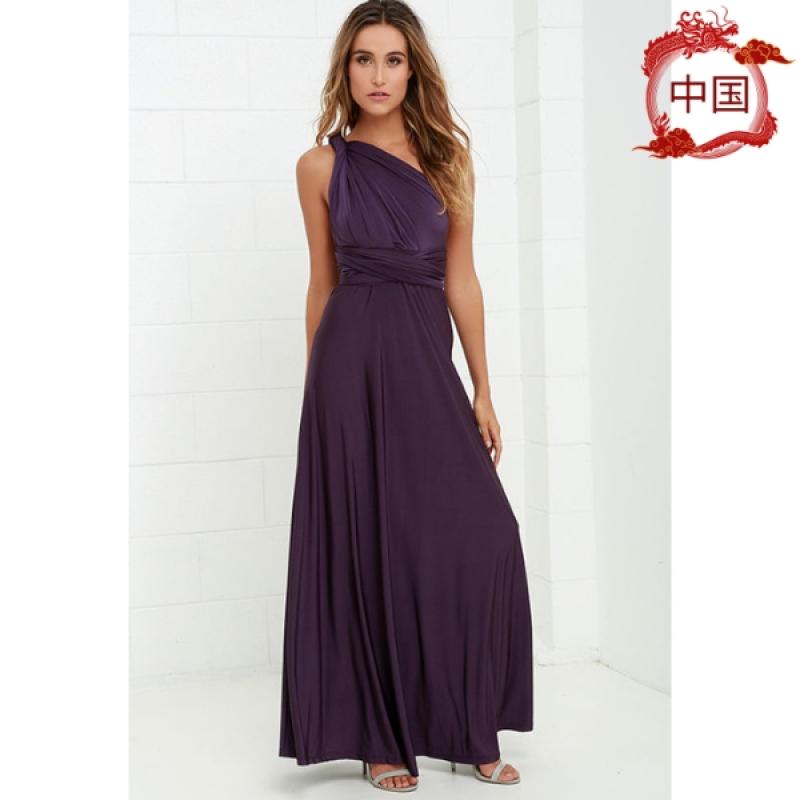 European and American popular multi-wear multi-string cross-back sexy bandage dress long dress - image 11