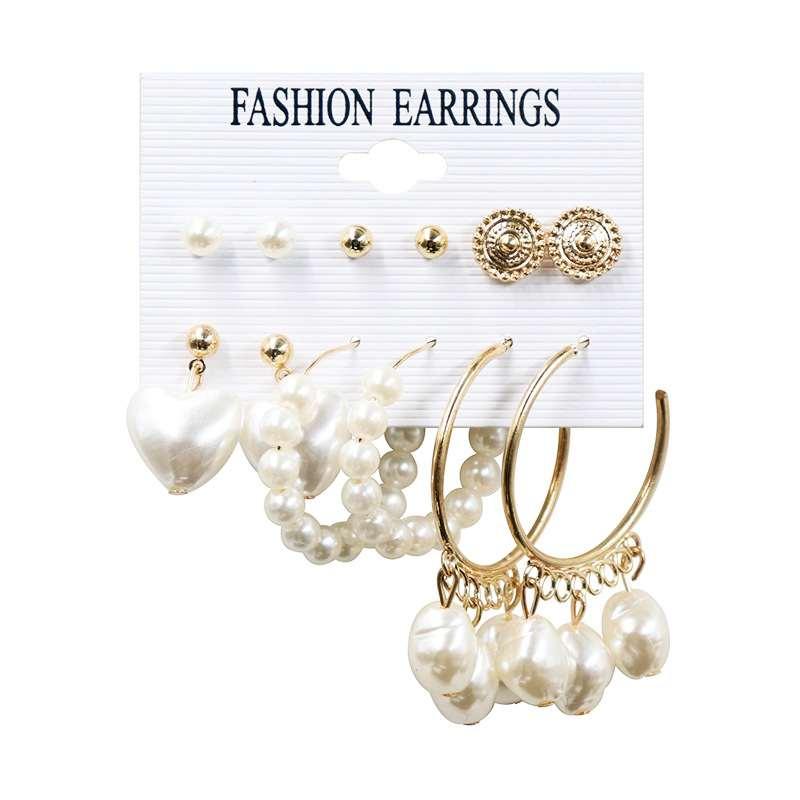 Dodder Butterfly Pearl Earring Set – Tassel, Geometric Drop & Hoop Earrings - image 4
