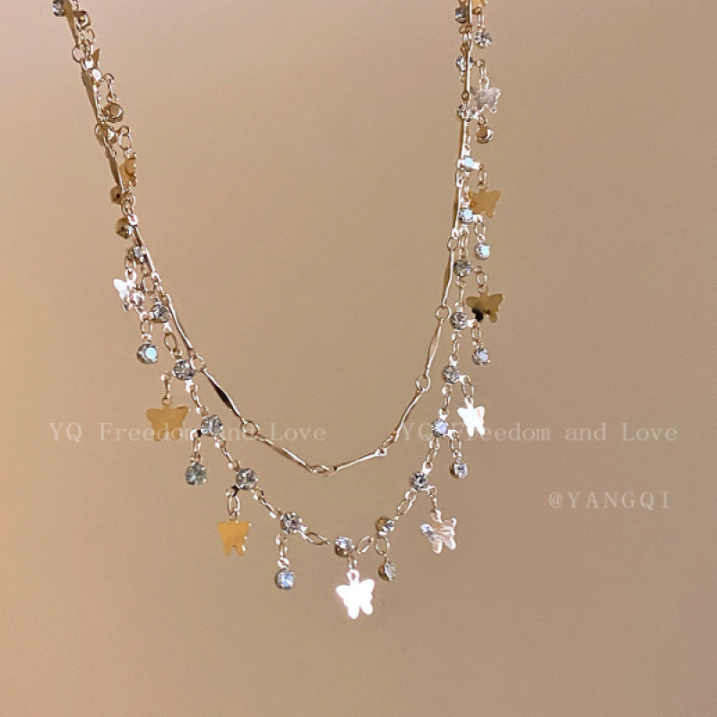 The Sea ~ Blue Zircon and Gold Shell Necklace | Versatile Bracelet | Light Luxury Jewelry - image 3