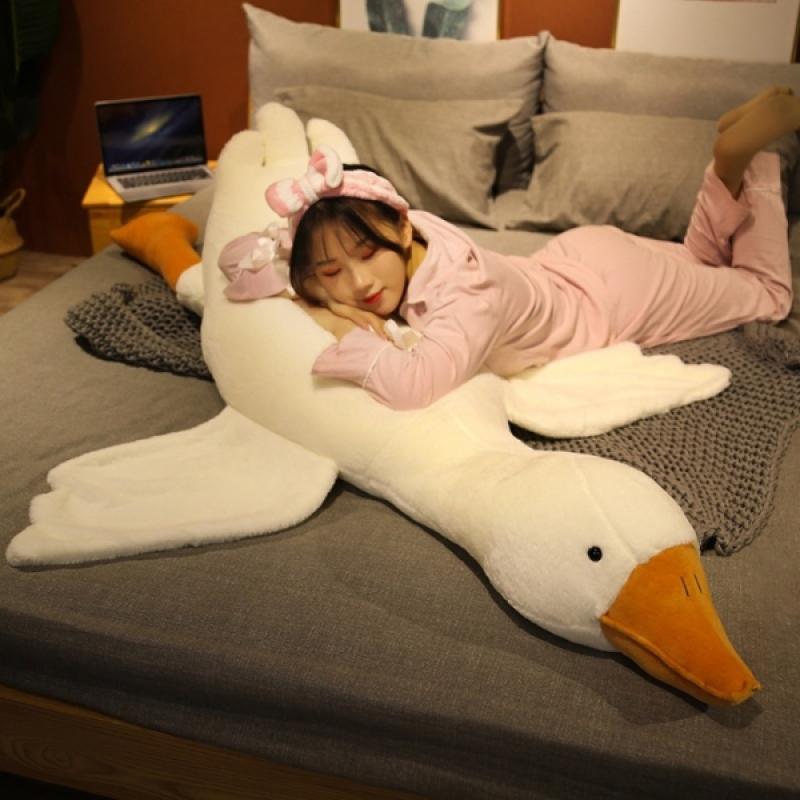 Large white goose plush pillow, goose bolster, duck doll, birthday gift, plush wholesale - image 2