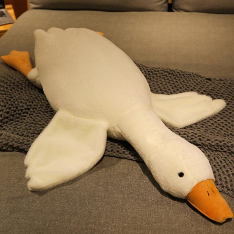 Large white goose plush pillow, goose bolster, duck doll, birthday gift, plush wholesale - image 3